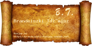 Brandeiszki Témisz névjegykártya