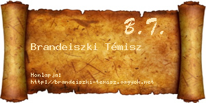 Brandeiszki Témisz névjegykártya