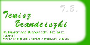 temisz brandeiszki business card